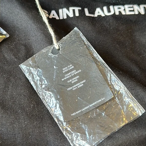 Authentic Yves Saint Laurent Black Loulou Suede & Shearling Shoulder Bag - Picture 5 of 13